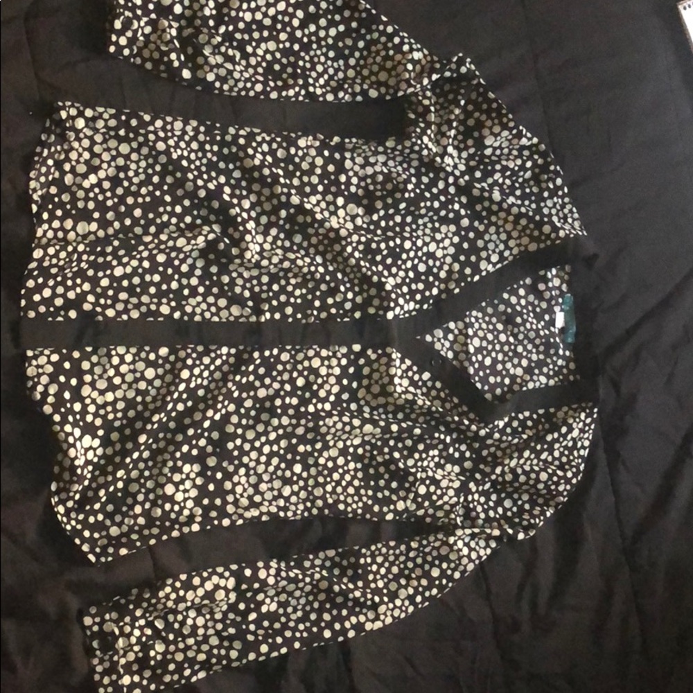Black with whit polka dot blouse